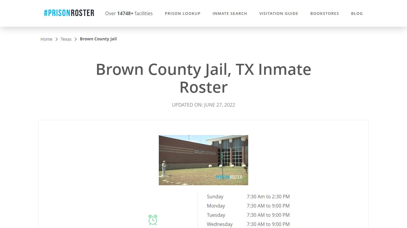 Brown County Jail, TX Inmate Roster